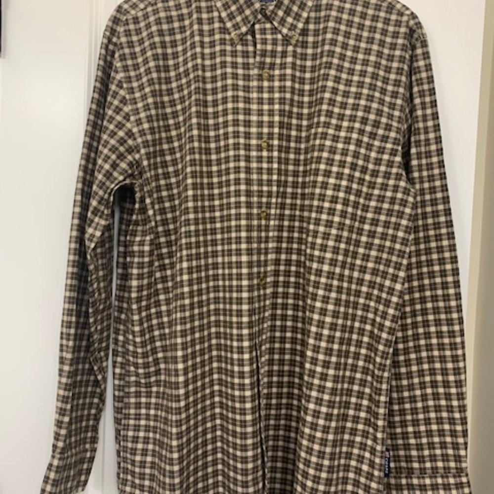 Chaps Men's Plaid Button Down Cotton Shirt